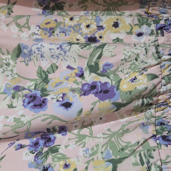 Suzanne Betro Cream Dress with Blue and Green Florals - Picture 17 of 17